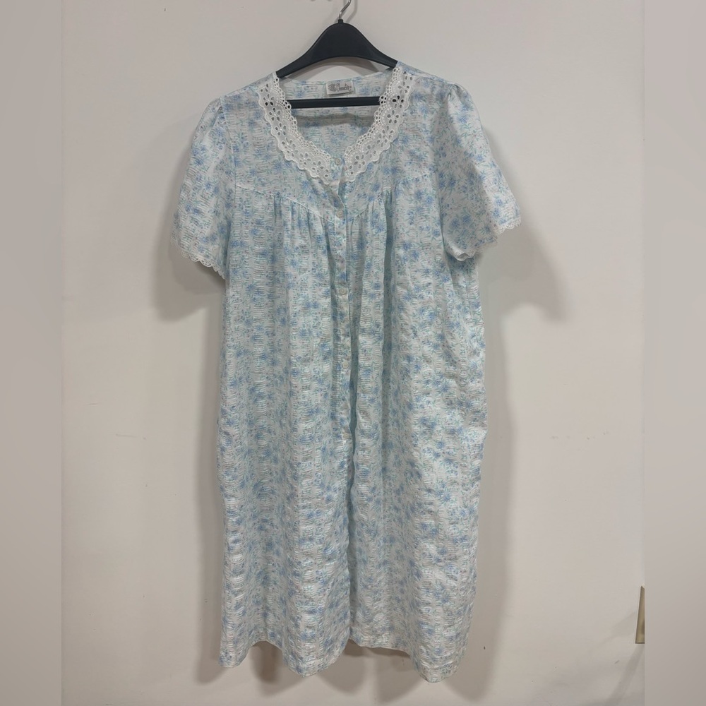 Women's Blue Floral Nightgown